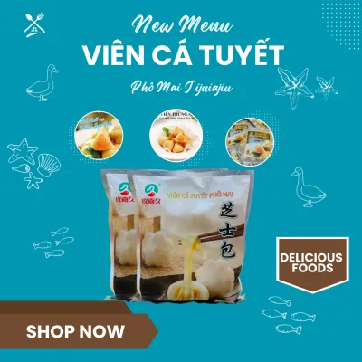 Viên cá tuyết phô mai Jijuiajiu (Gói 500g)