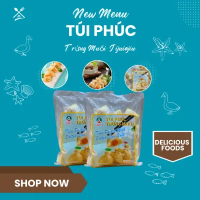 Túi phúc trứng muối Jiujiajiu 500g - Món ăn hấp dẫn cho mọi gia đình.