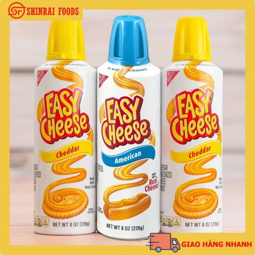 Chai xịt phô mai Easy Cheese American Mỹ (Chai 226g)