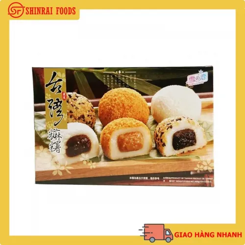 Bánh Mochi Yuki & Love Đài Loan - Mè, Đậu Phộng, Đậu Đỏ (450g 15 Bánh)